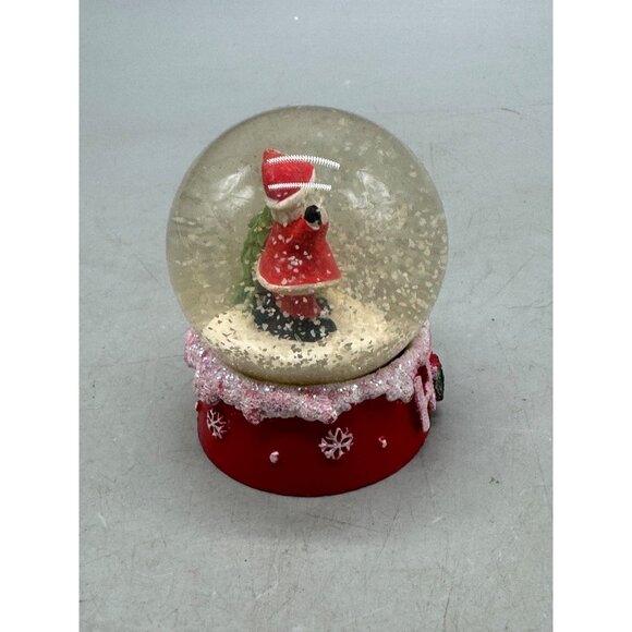 Christmas Santa Snow Globe With HOPE Base Glitter Accents & Christmas Tree READ - Picture 4 of 7